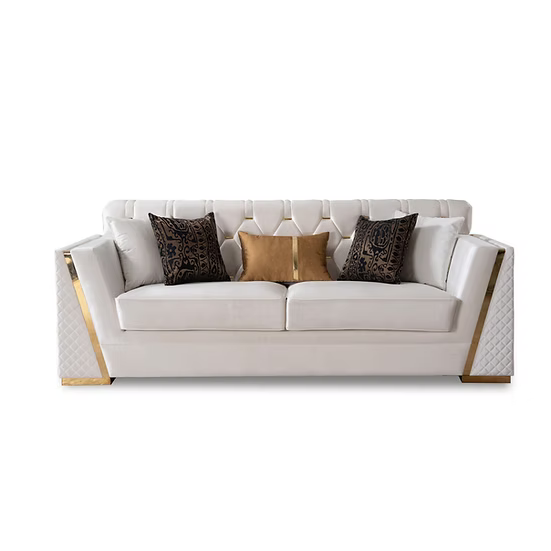 Helina Sofa/Loveseat Set Off White