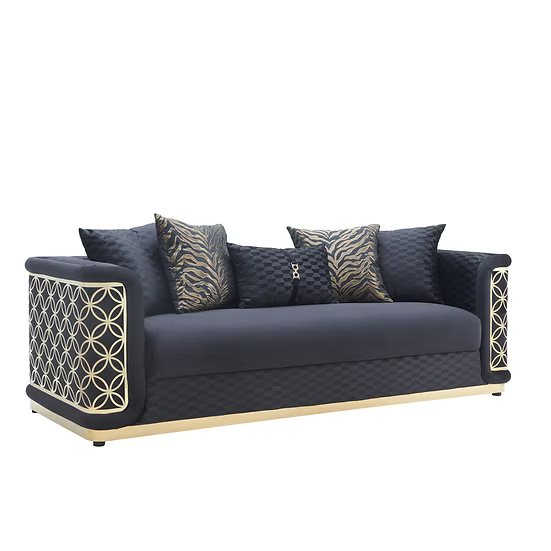 Riya Sofa-Loveseat Set Black
