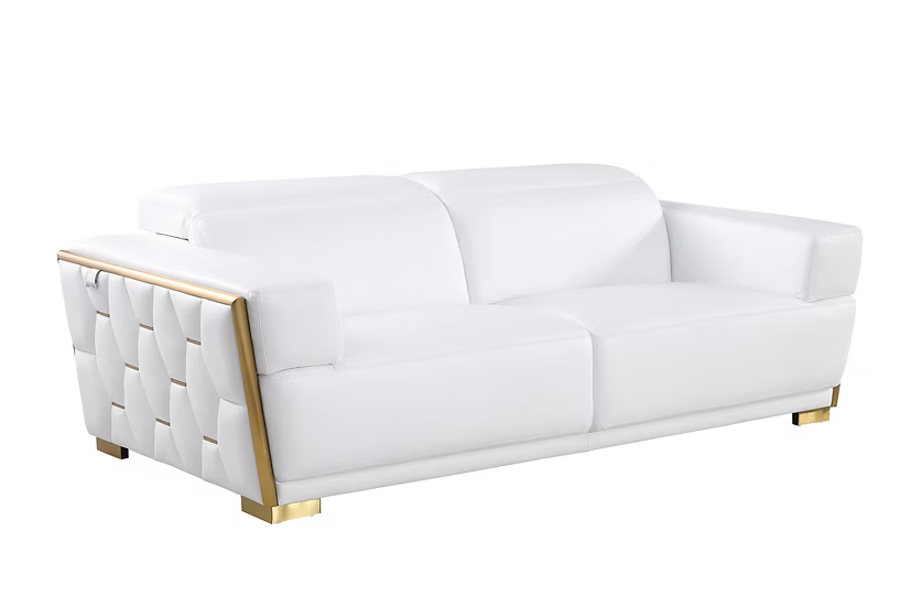 Hexor MI-1245 Sofa-Loveseat-Chair Set White