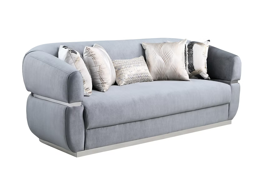 Carmela Sofa-Loveseat-Chair Set Gray