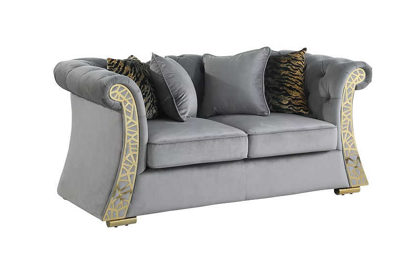 Curamu Sofa-Loveseat Set grey