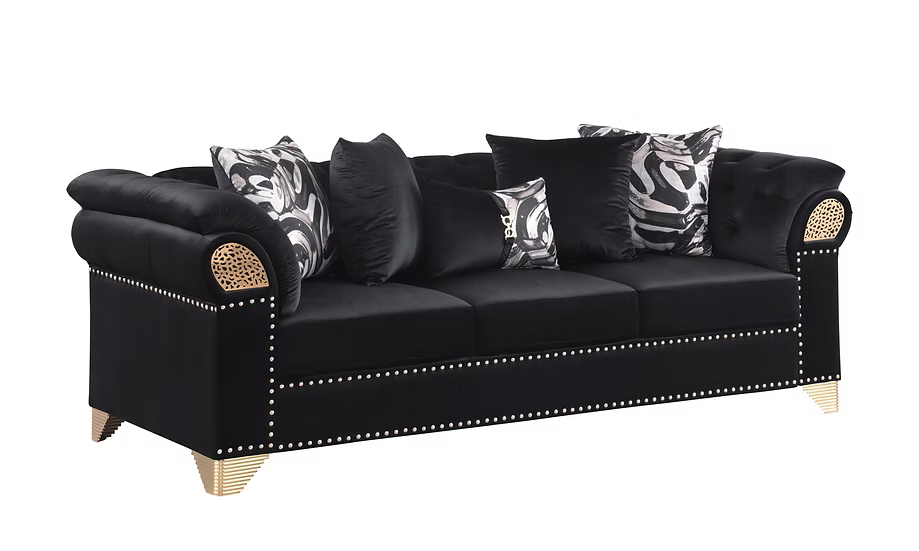 Emma Sofa-Loveseat-Chair Set Black