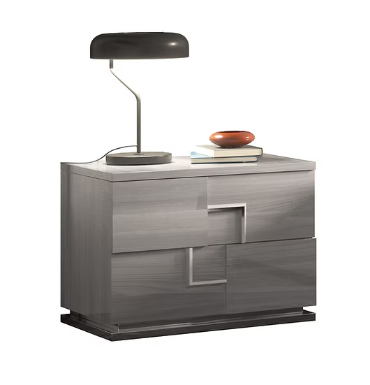 Infinity Collection (Grey) Italian Bedroom Set Queen 4 Pc