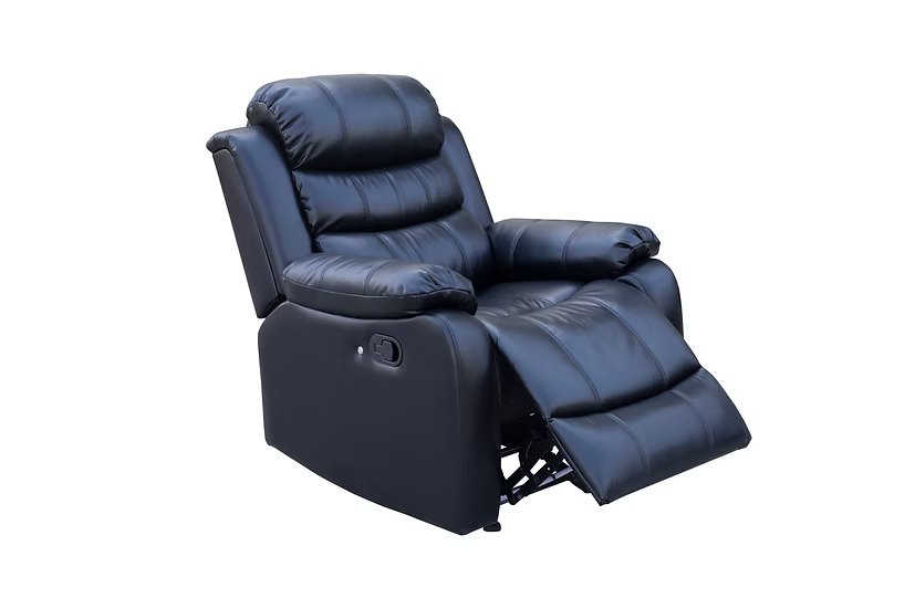 Marisol 3pcs Reclining Sofa, Love & Recliner BLACK