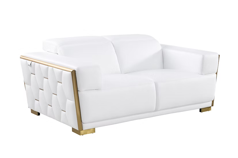 Hexor MI-1245 Sofa-Loveseat-Chair Set White