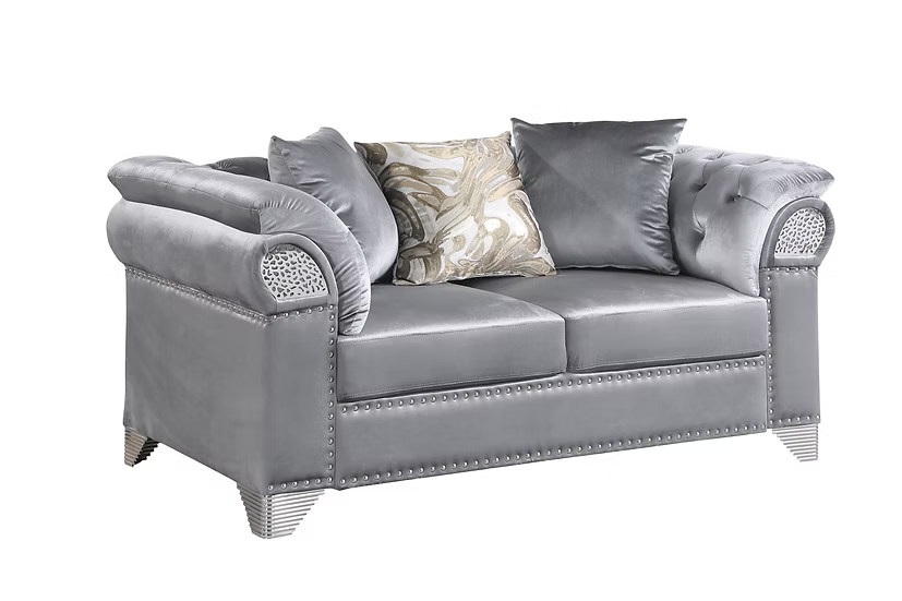 Emma Sofa-Loveseat Set Grey