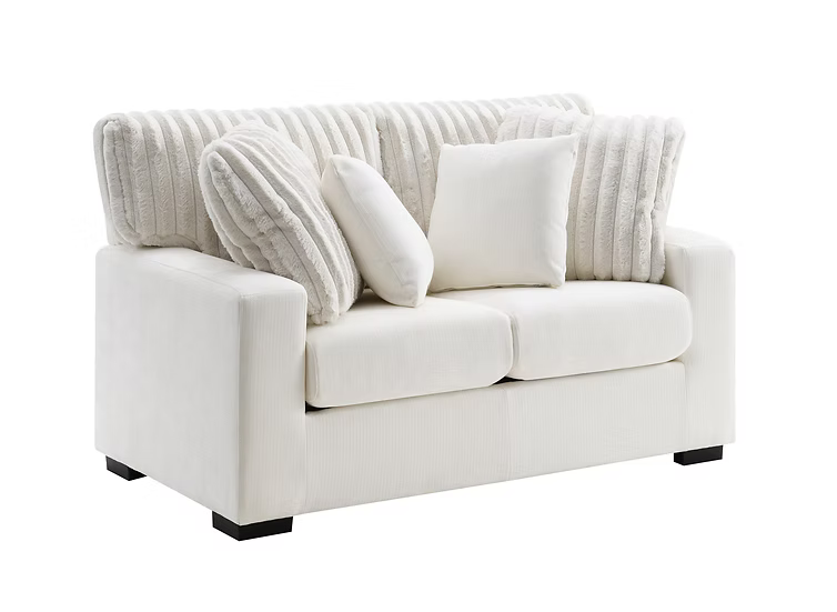 Tara Sofa/Loveseat/Chair Set Grey Ivory
