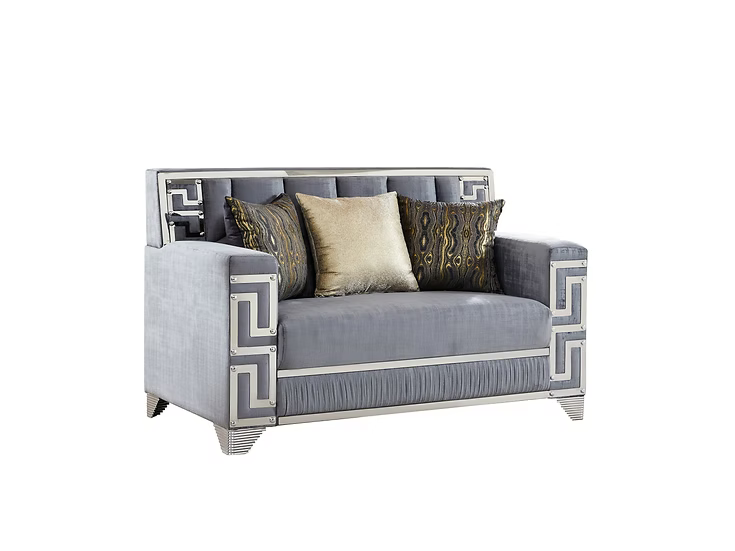 Hira Sofa-Loveseat Set Grey