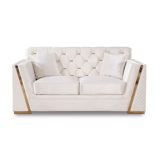 Helina Sofa/Loveseat Set Off White