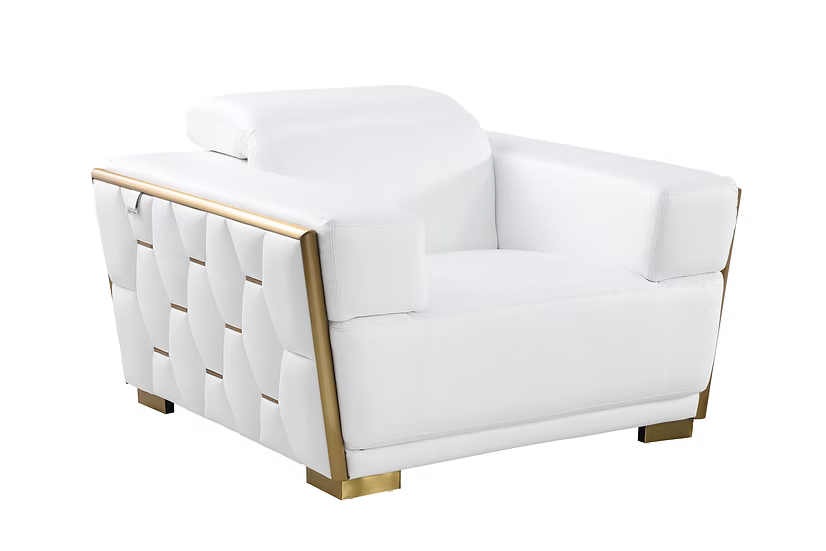 Hexor MI-1245 Sofa-Loveseat-Chair Set White