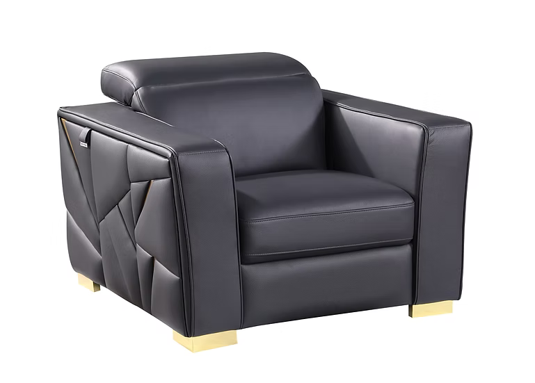 Astra Mi-1240 Sofa-Loveseat-Chair Set Dark Navy