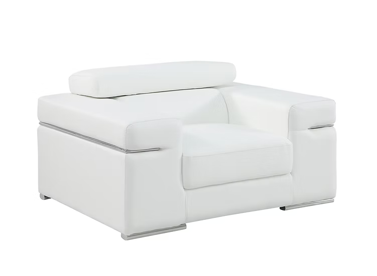 Soho Italian Leather Sofa-Loveseat-Chair White