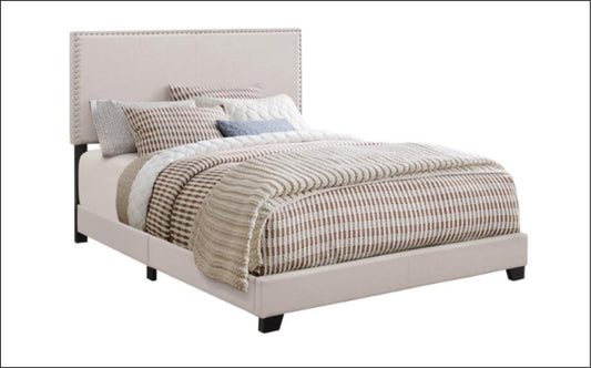 Boyd Upholstered Twin Panel Bed Ivory